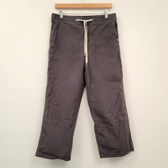 Vuori Women's Ripstop Wide Leg Cropped Drawstring Pants Size Large Gray DEFECT - Picture 2 of 12